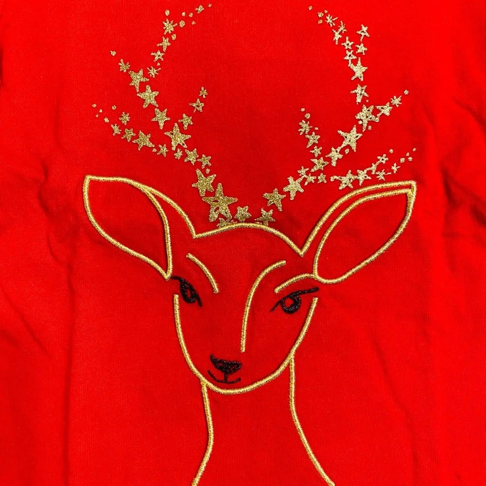 📌🆕 GAP • Holiday • Reindeer 🦌• Puff Sleeve • Top